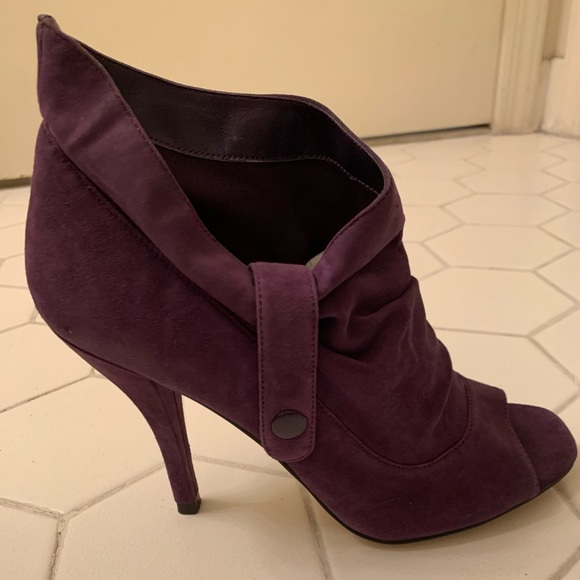 Steven By Steve Madden Purple Suede Booties - Picture 4 of 8